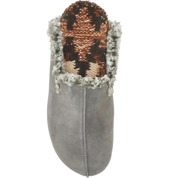 NWT!! New in Box FREE PEOPLE Damon Cozy Mules Gray Suede Slate Faux Fur 36.5 6 - Picture 13 of 15